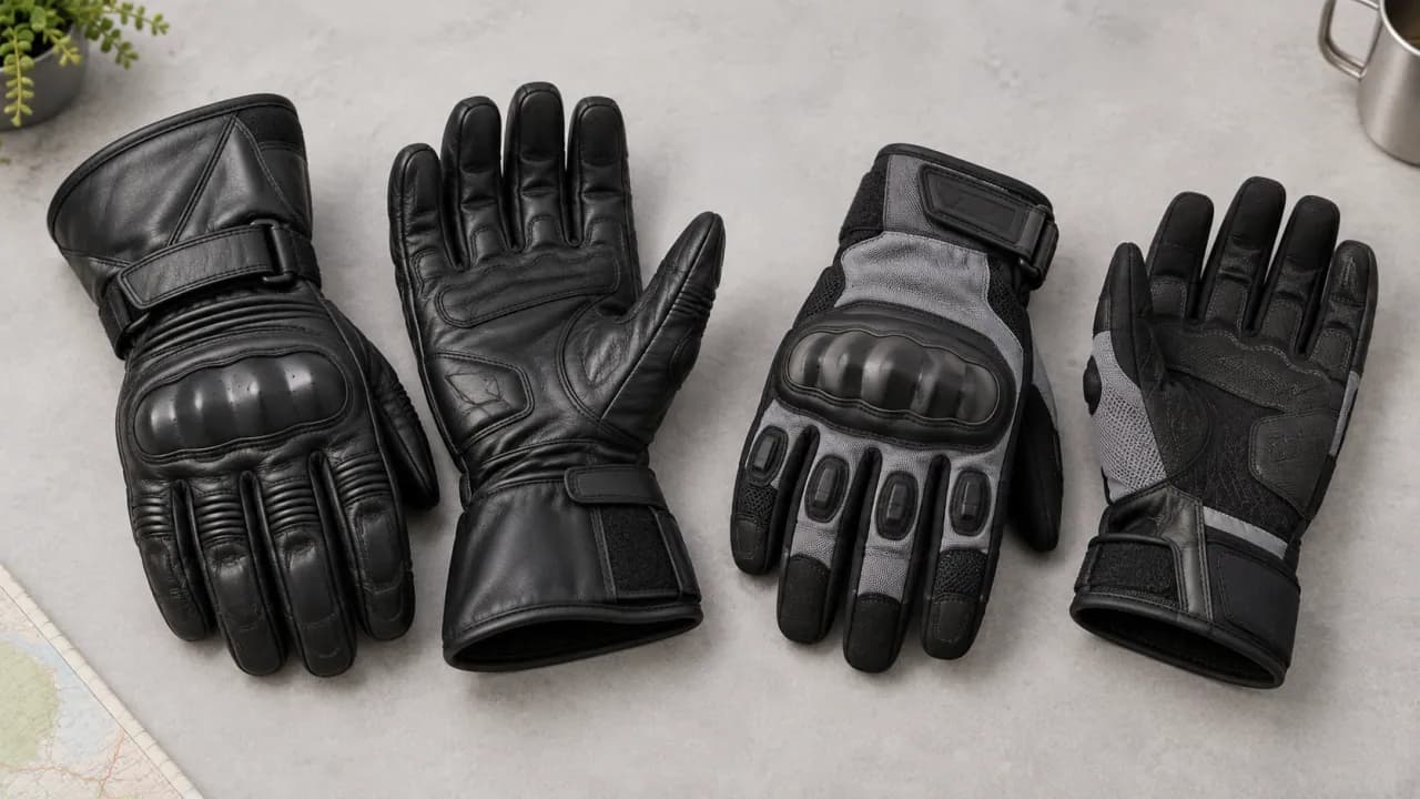 Luvas de moto para viagem: couro ou tecido técnico?