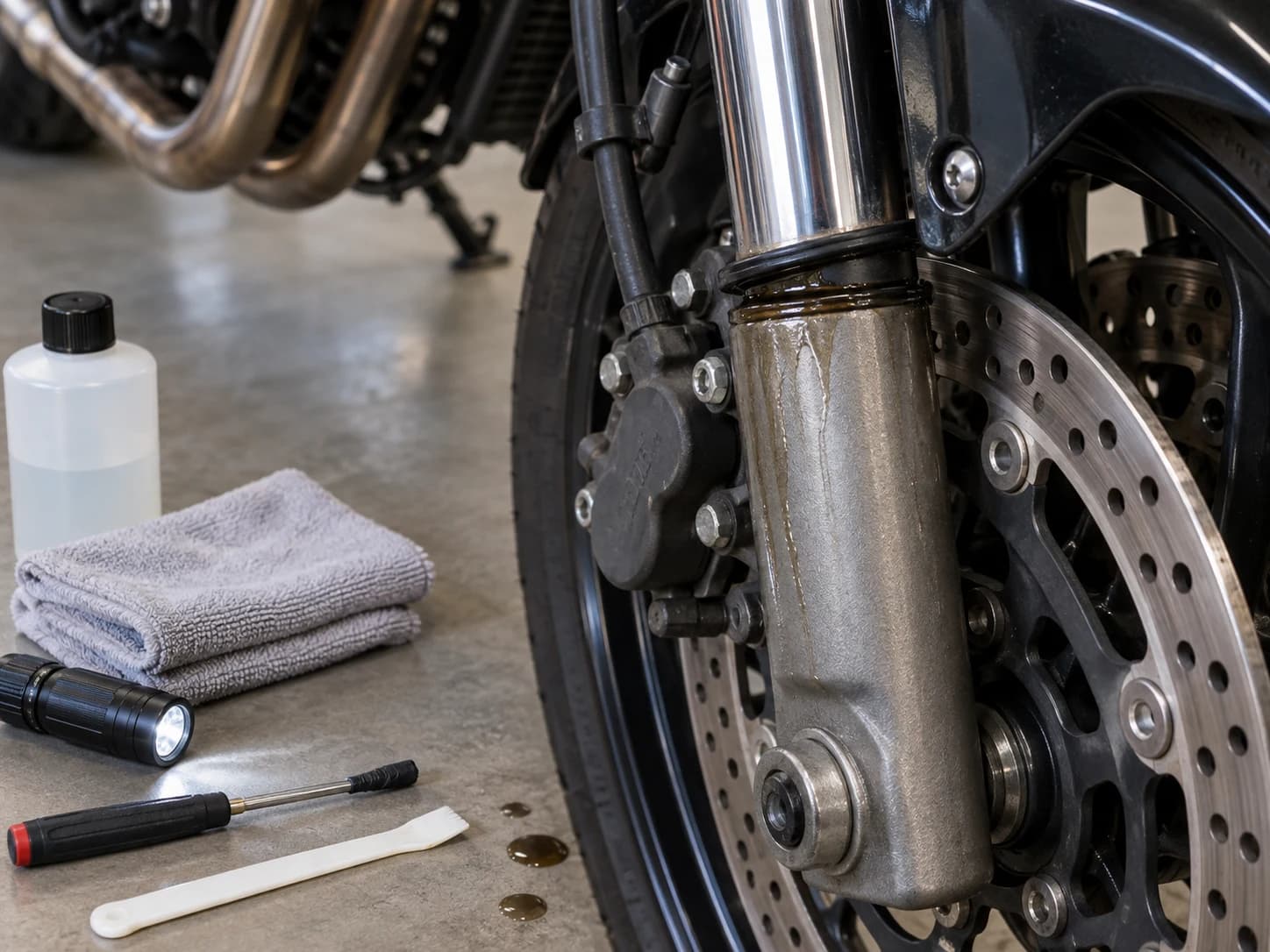 Vazamento no retentor de bengala da moto: como detectar