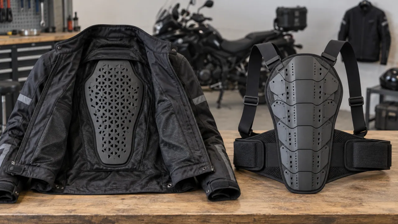 Protetor de coluna para moto: integrado ou avulso?