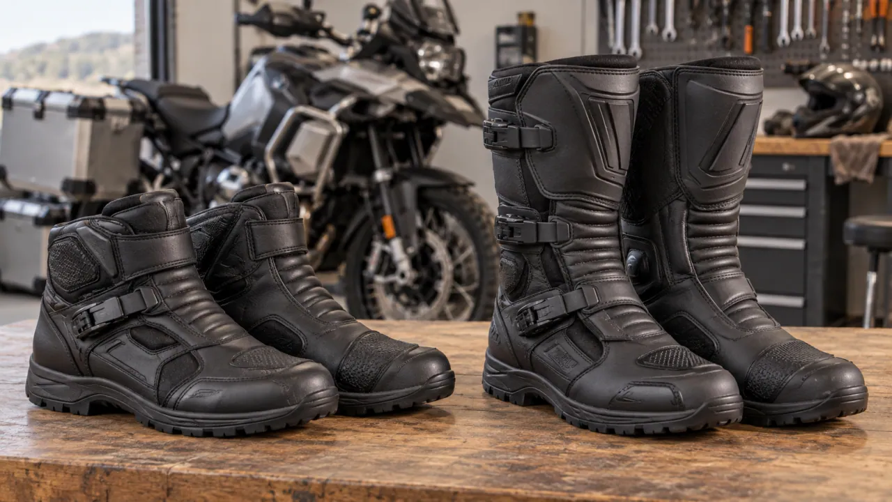 Botas para viagem de moto: cano curto ou longo?