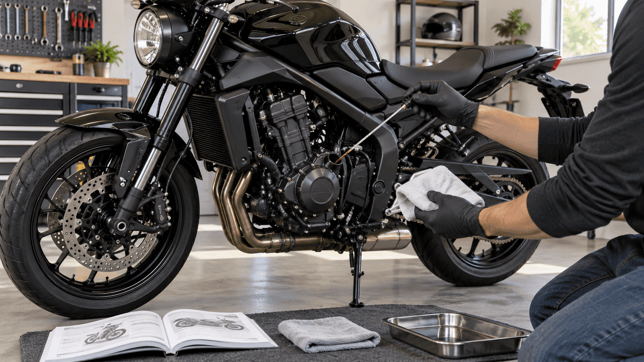 Nível do óleo da moto: como verificar sem erro